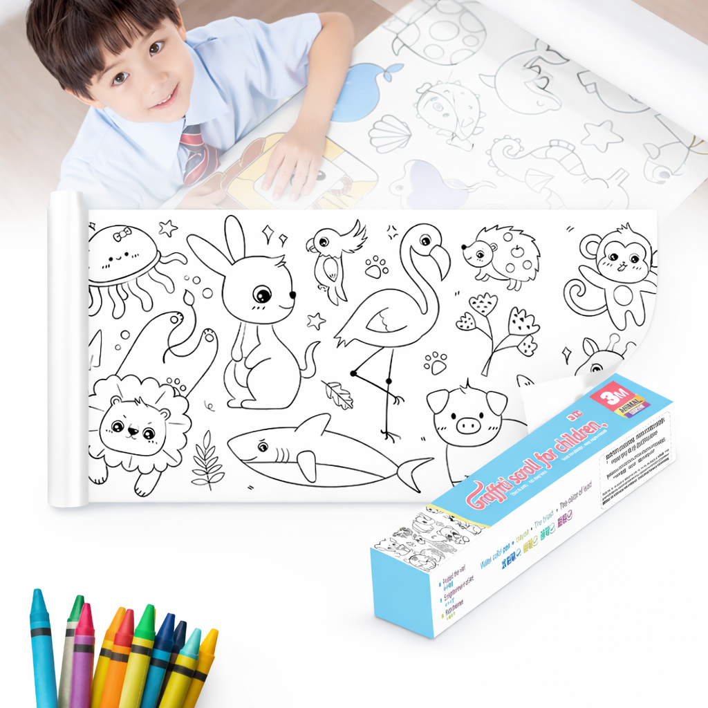 ROLLO DE PAPEL PARA DIBUJAR Y COLOREAR DE 3M